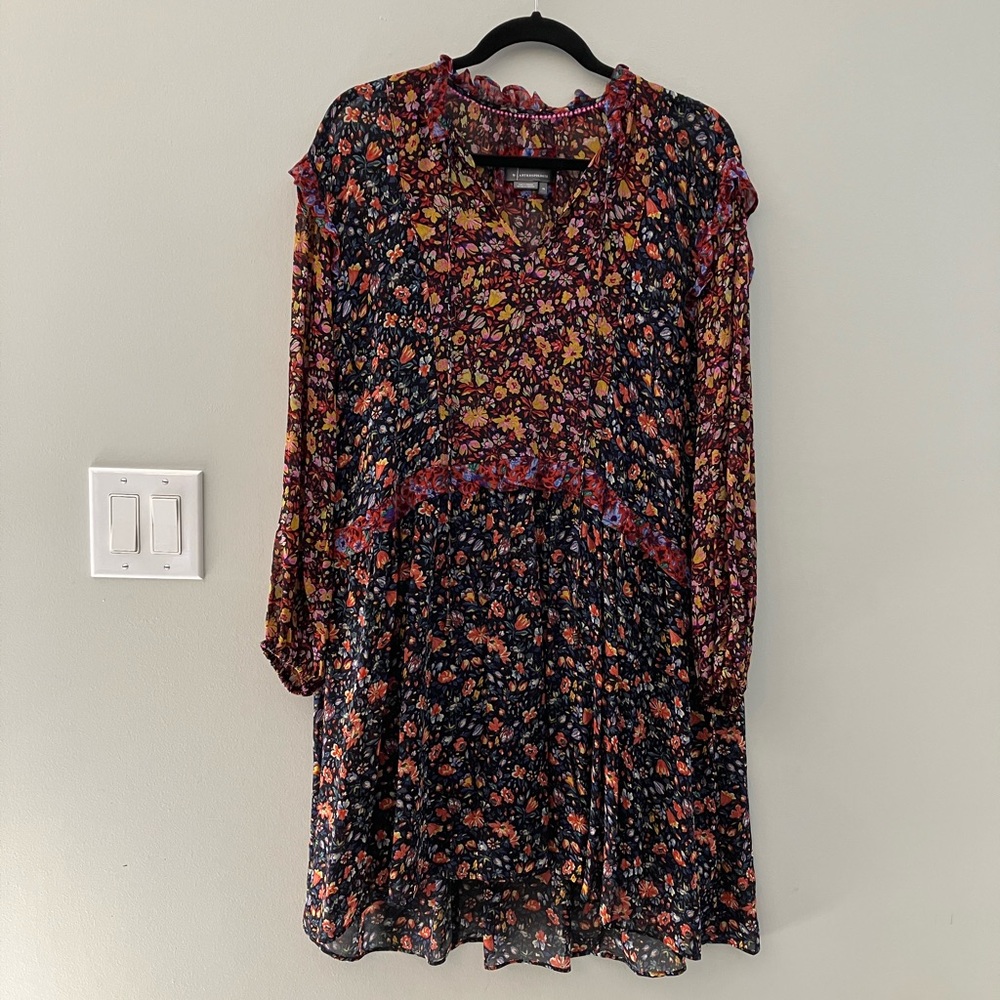 Anthropologie floral swing dress